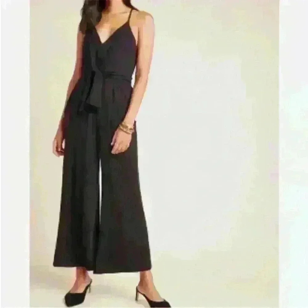 Moulinette Soeurs Danique Wide-Leg Jumpsuit Size XS Black